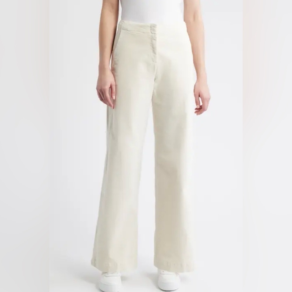 Hugo Boss Cream Wide Leg Pants 28x31” casual soft corduroy